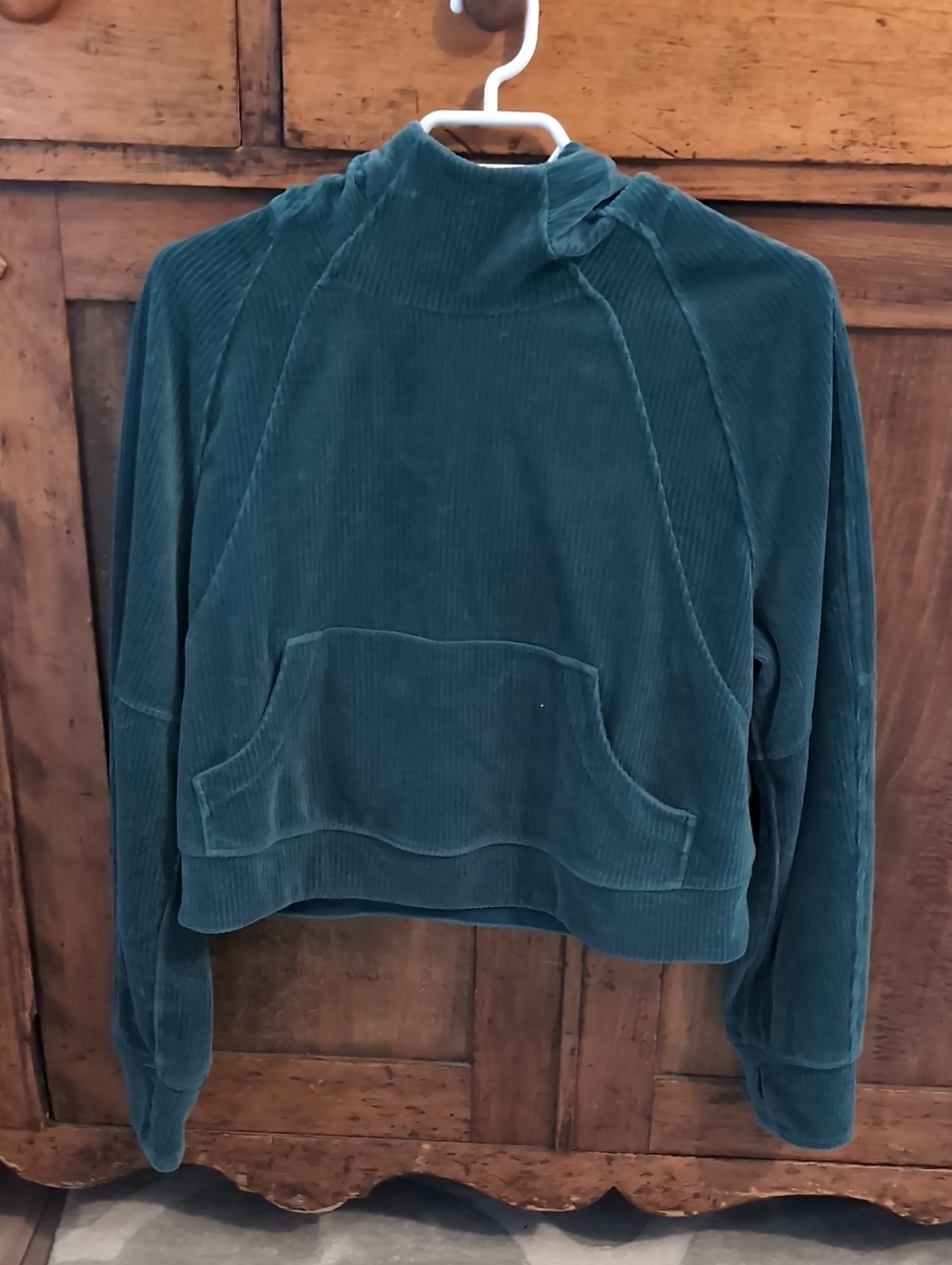 lululemon athletica Teal Corduroy Mock-Neck Pullover